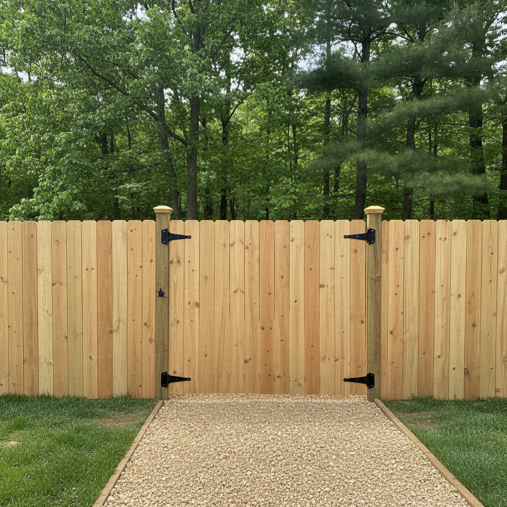 Completed gate installation work at a residential property in Norris, TN