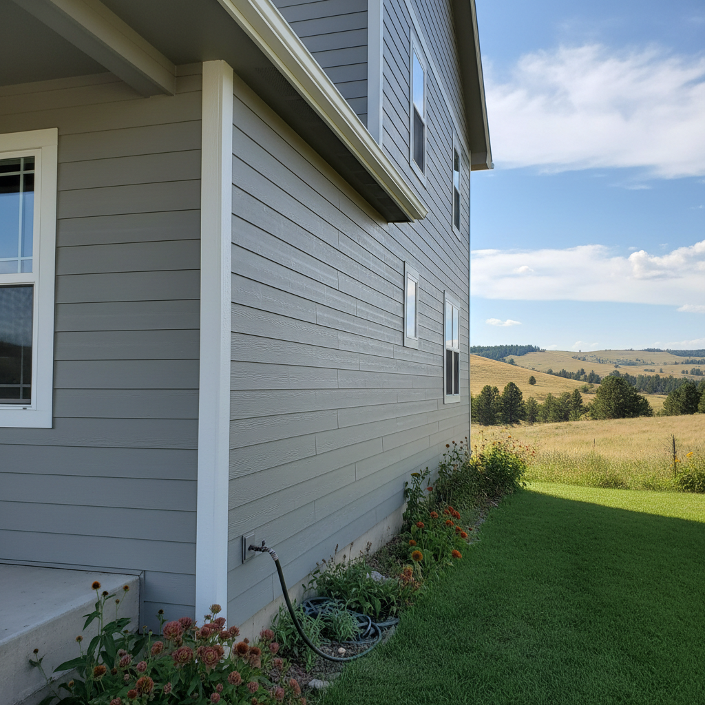 Completed cement siding work at a residential property in Great Falls, MT