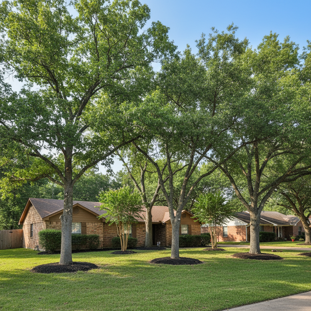 Completed tree health & care work at a residential property in Huffman, TX