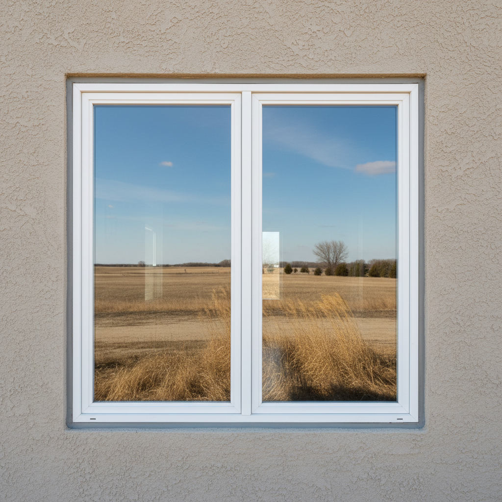 Completed double-pane window installation work at a residential property in Great Bend, KS