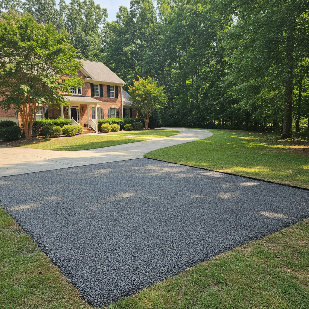 Completed asphalt milling work at a residential property in Montgomery, AL