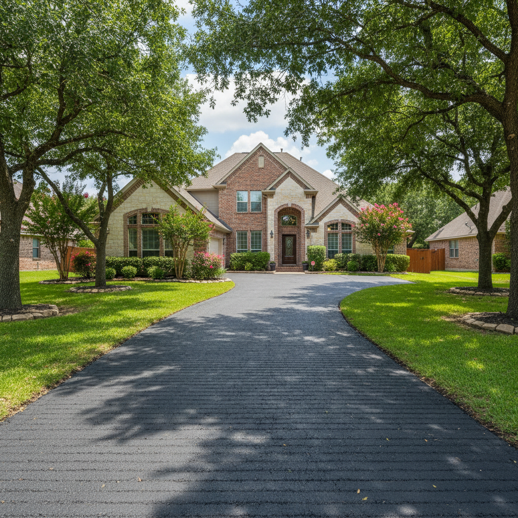 Completed asphalt milling work at a residential property in Temple, TX