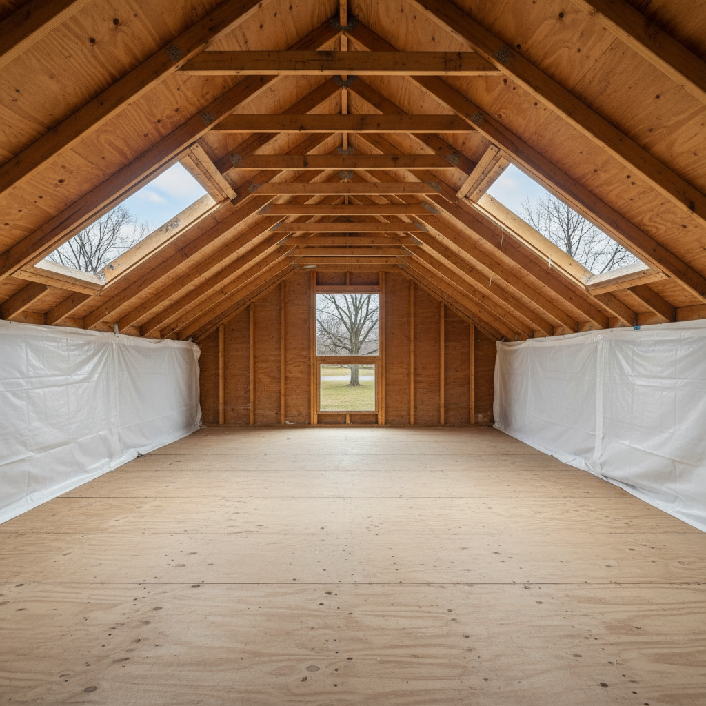Completed insulation removal work at a residential property in Wheaton, IL