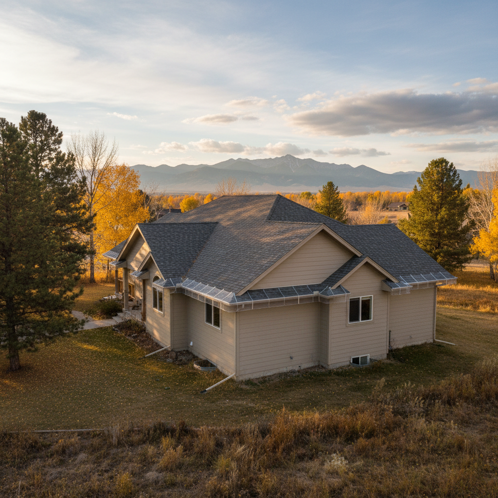 Completed gutter guard installation work at a residential property in Great Falls, MT