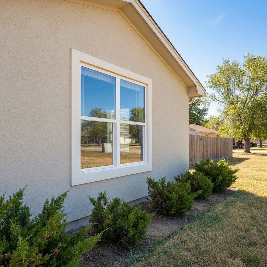 Completed storm window installation work at a residential property in Garden City, KS