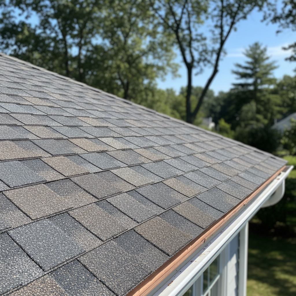 Completed roof installation work at a residential property in North Kingstown, RI