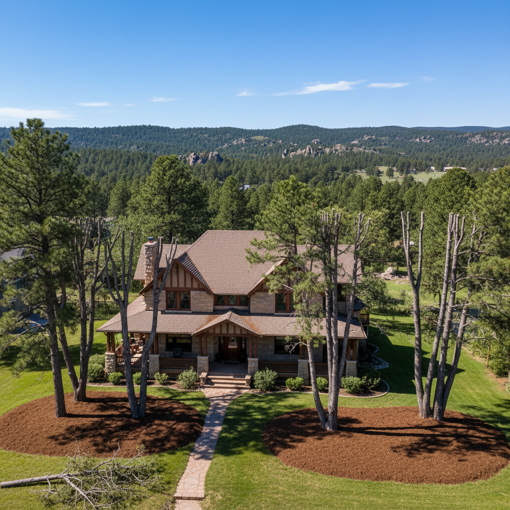 Completed tree health & care work at a residential property in Hot Springs, SD