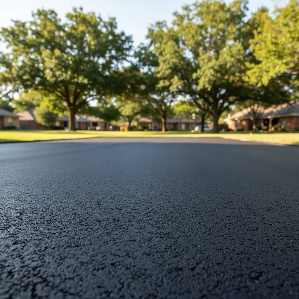 Completed commercial asphalt work at a residential property in Irving, TX