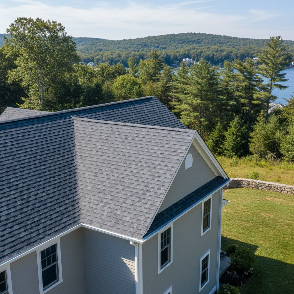Completed new construction roofing work at a residential property in North Kingstown, RI
