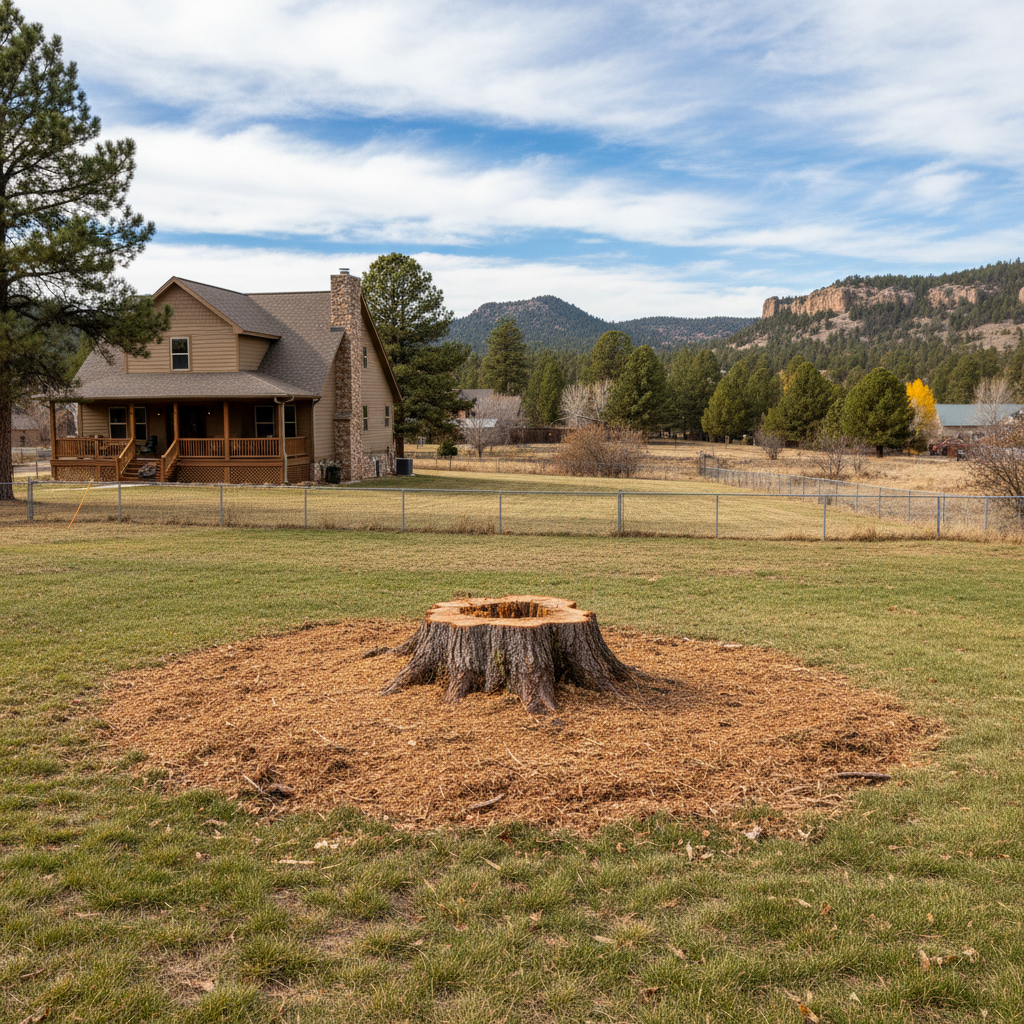 Completed emergency tree removal work at a residential property in Hot Springs, SD