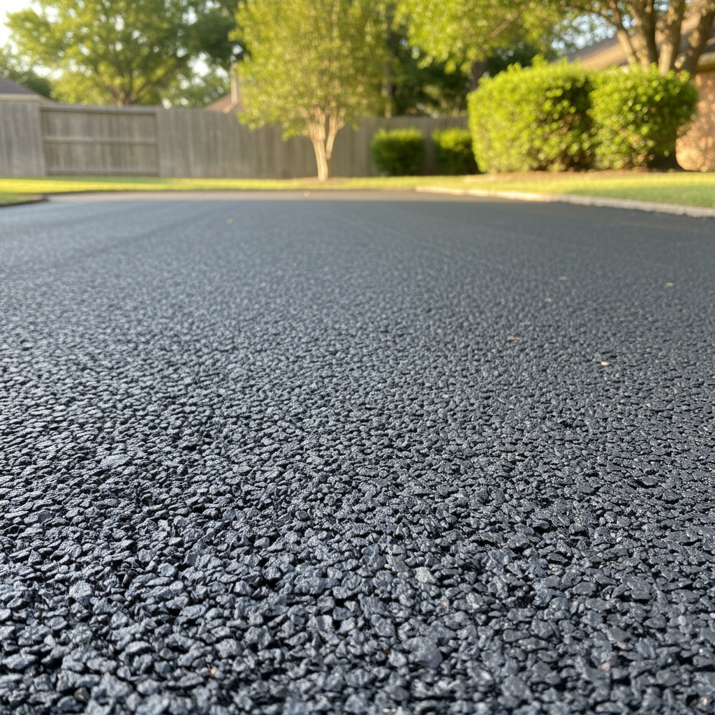 Completed asphalt milling work at a residential property in Irving, TX