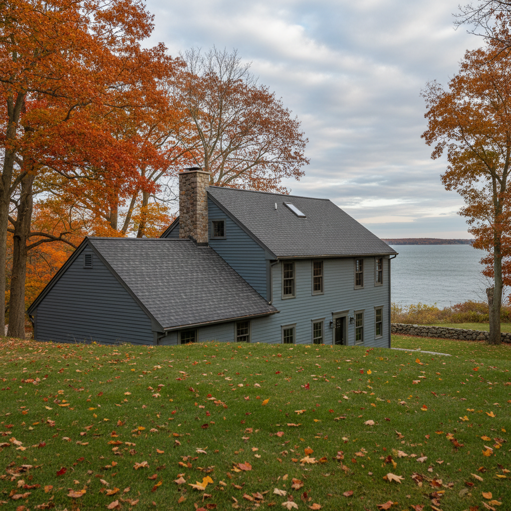Completed roof installation work at a residential property in North Kingstown, RI