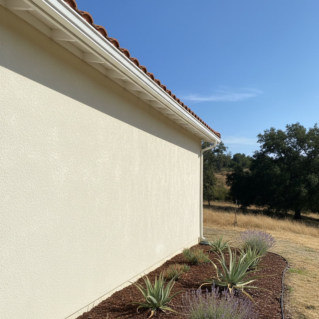Completed residential stucco work at a residential property in Diamond Bar, CA