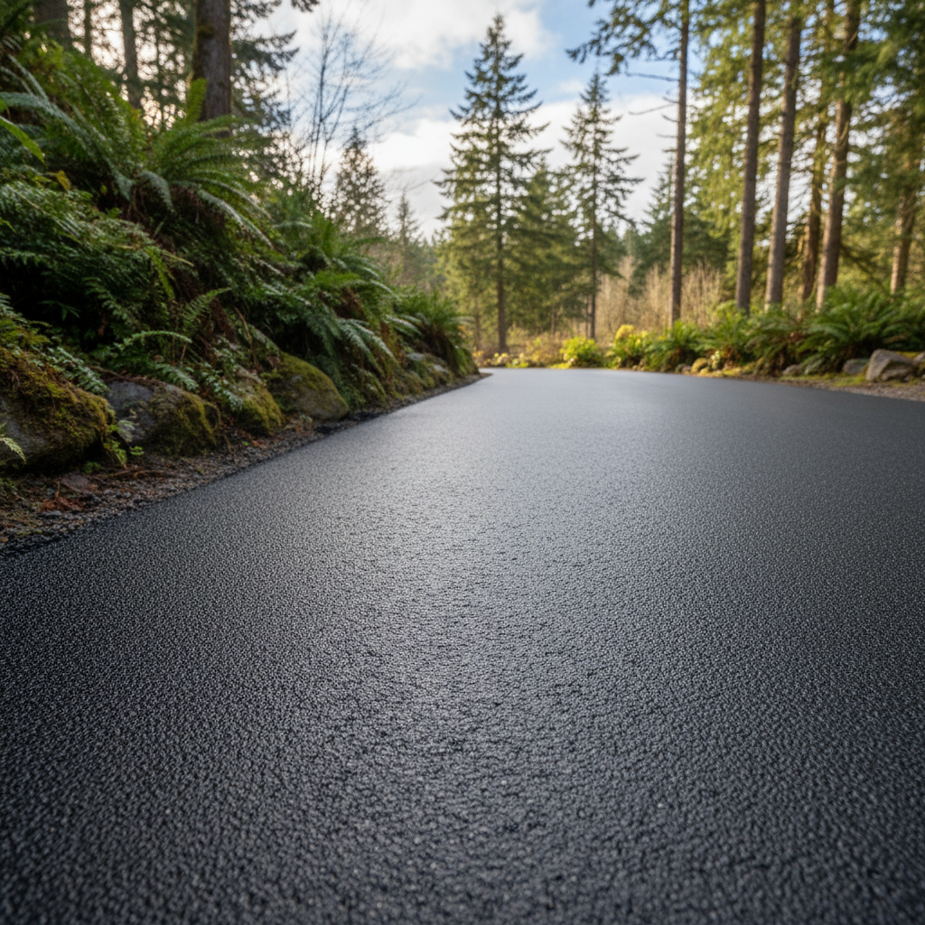 Completed slurry coating work at a residential property in Naselle, WA