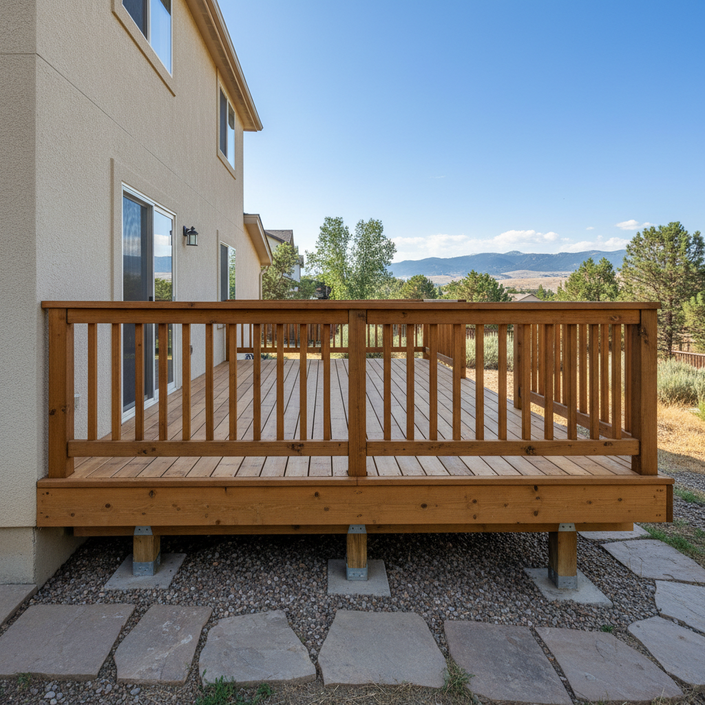 Completed deck repair work at a residential property in Kaysville, UT