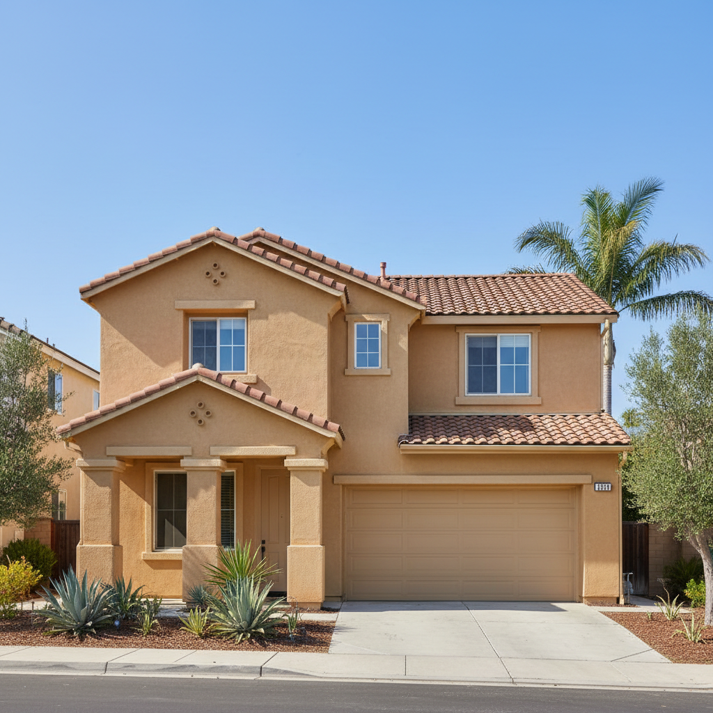 Completed eifs installation work at a residential property in Anaheim, CA