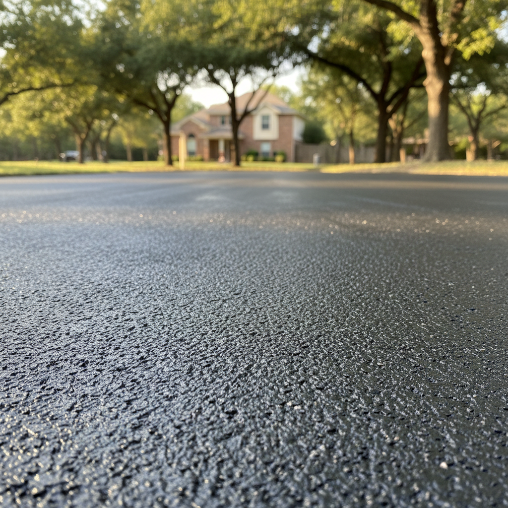 Completed slurry coating work at a residential property in Dallas, TX