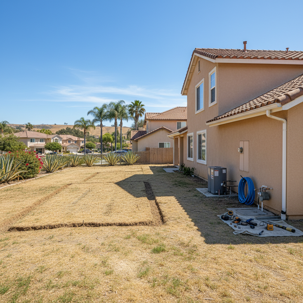 Completed plumbing system review work at a residential property in North Anaheim, CA