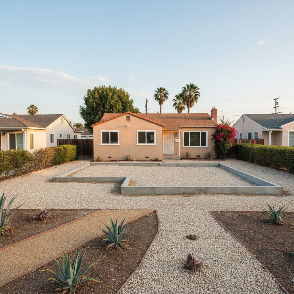 Completed foundation inspection work at a residential property in North Anaheim, CA