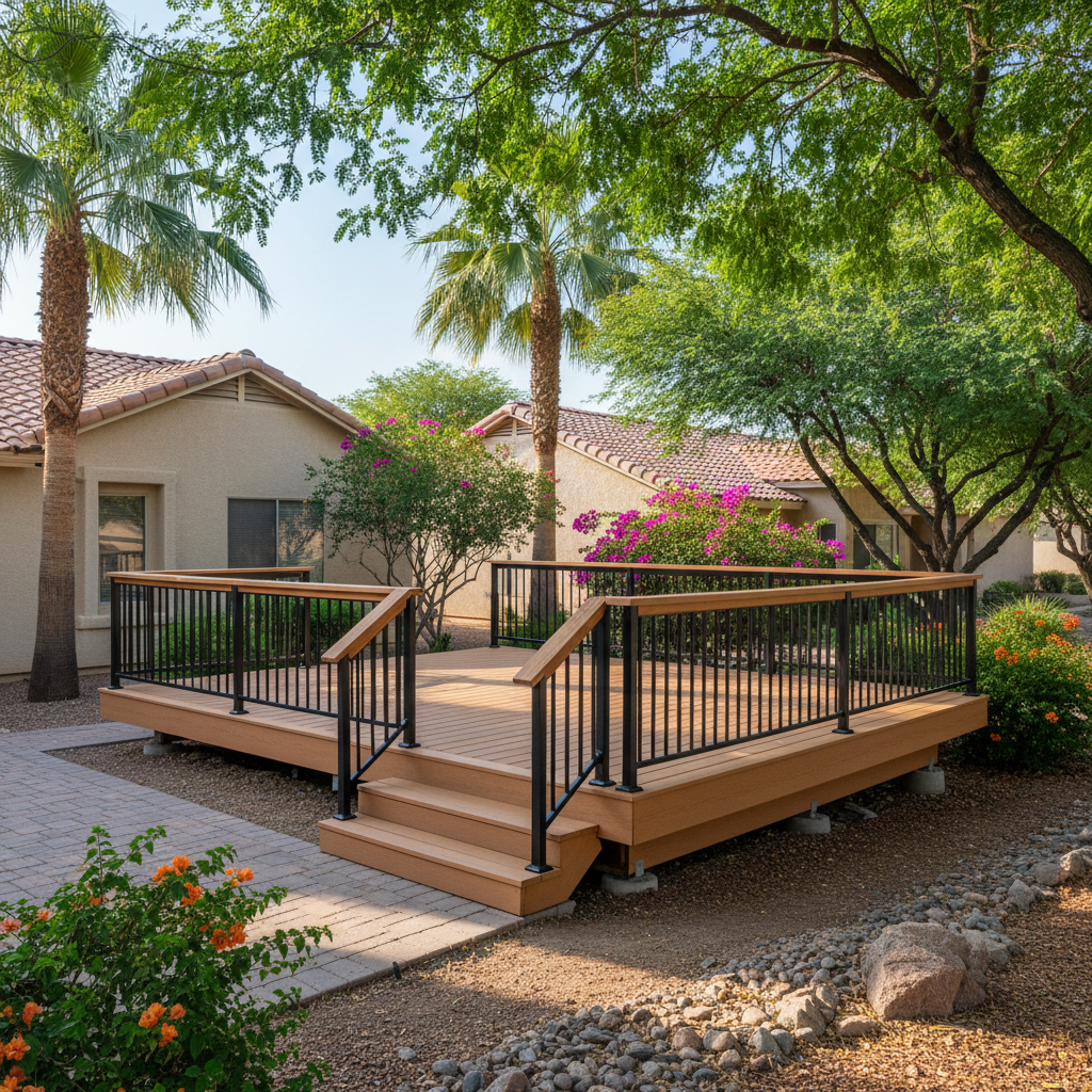 Completed deck repair work at a residential property in Peoria, AZ