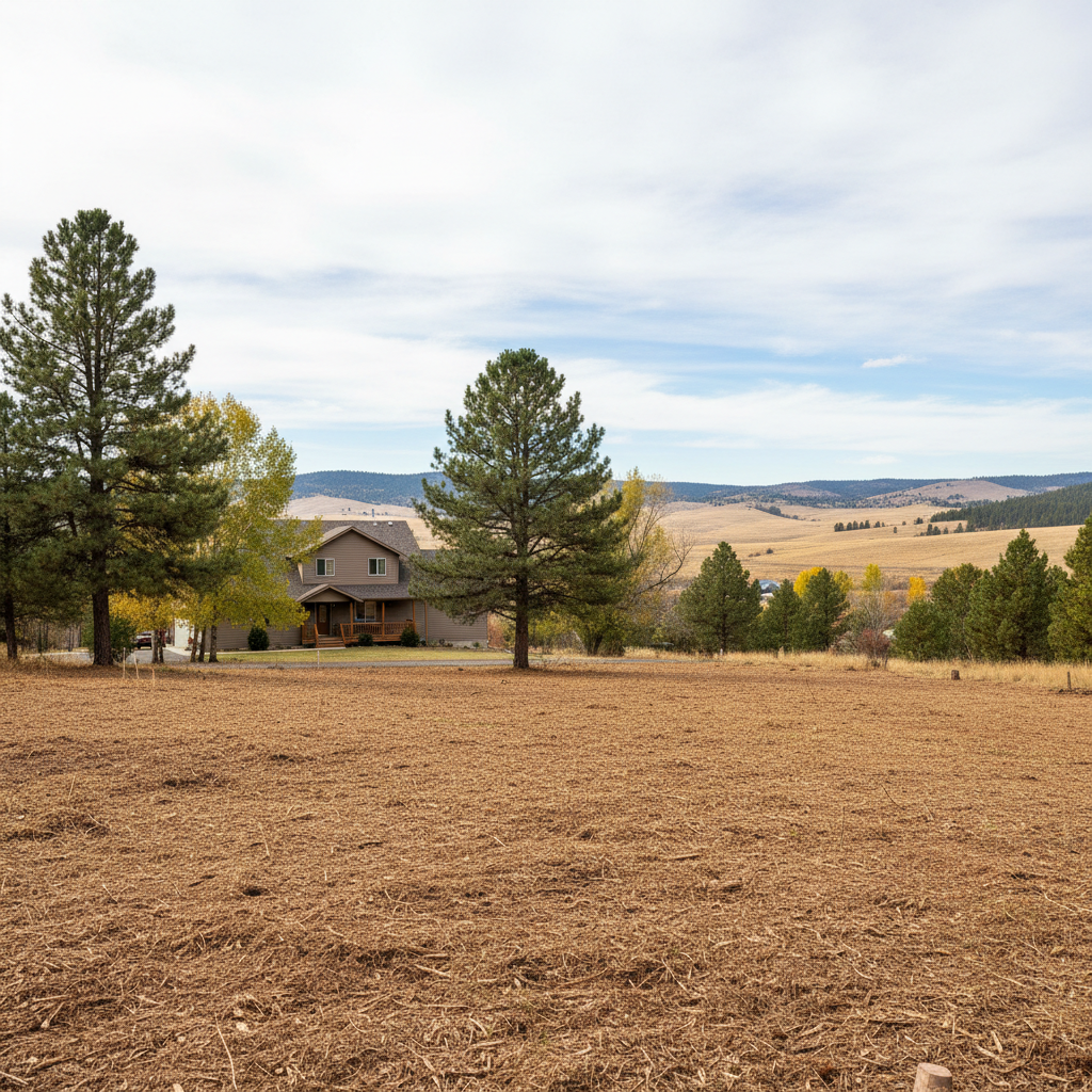 Completed lot clearing work at a residential property in Sturgis, SD