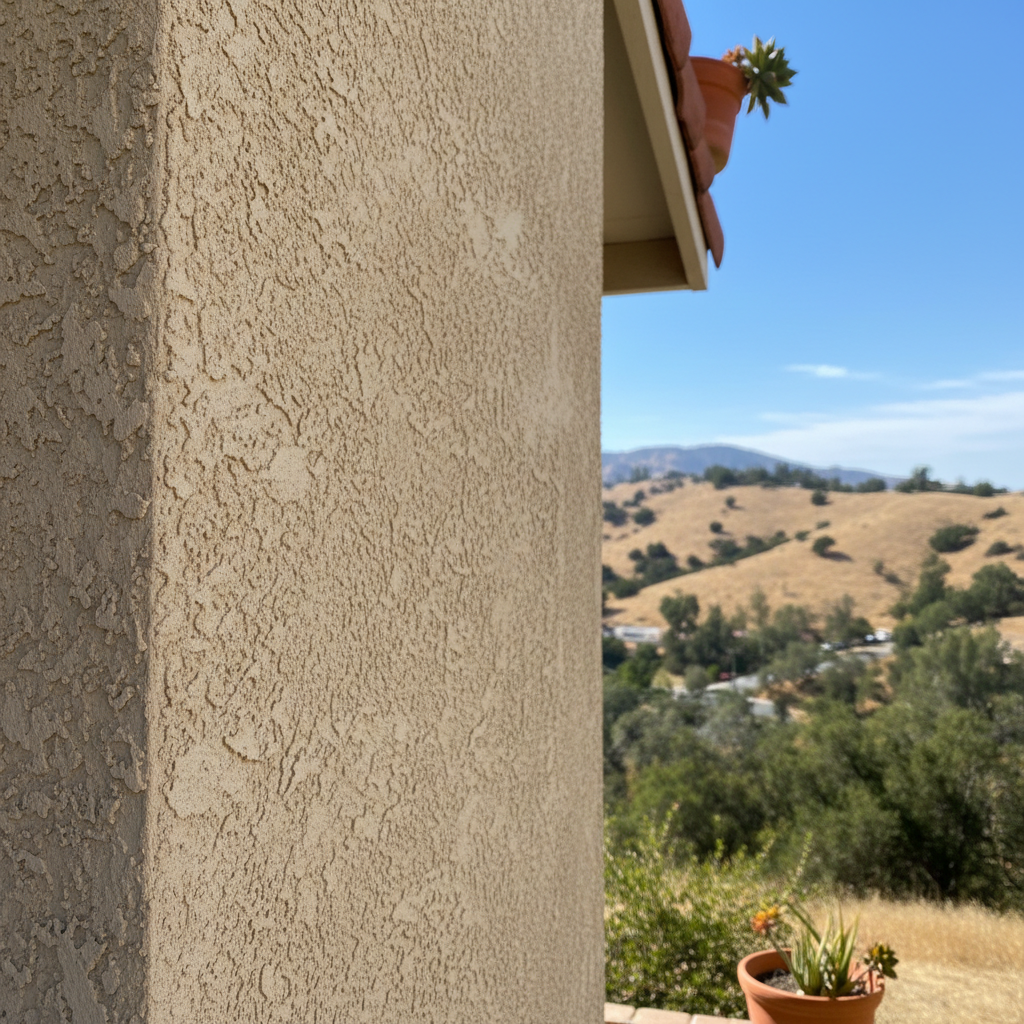 Completed stucco installation work at a residential property in Simi Valley, CA