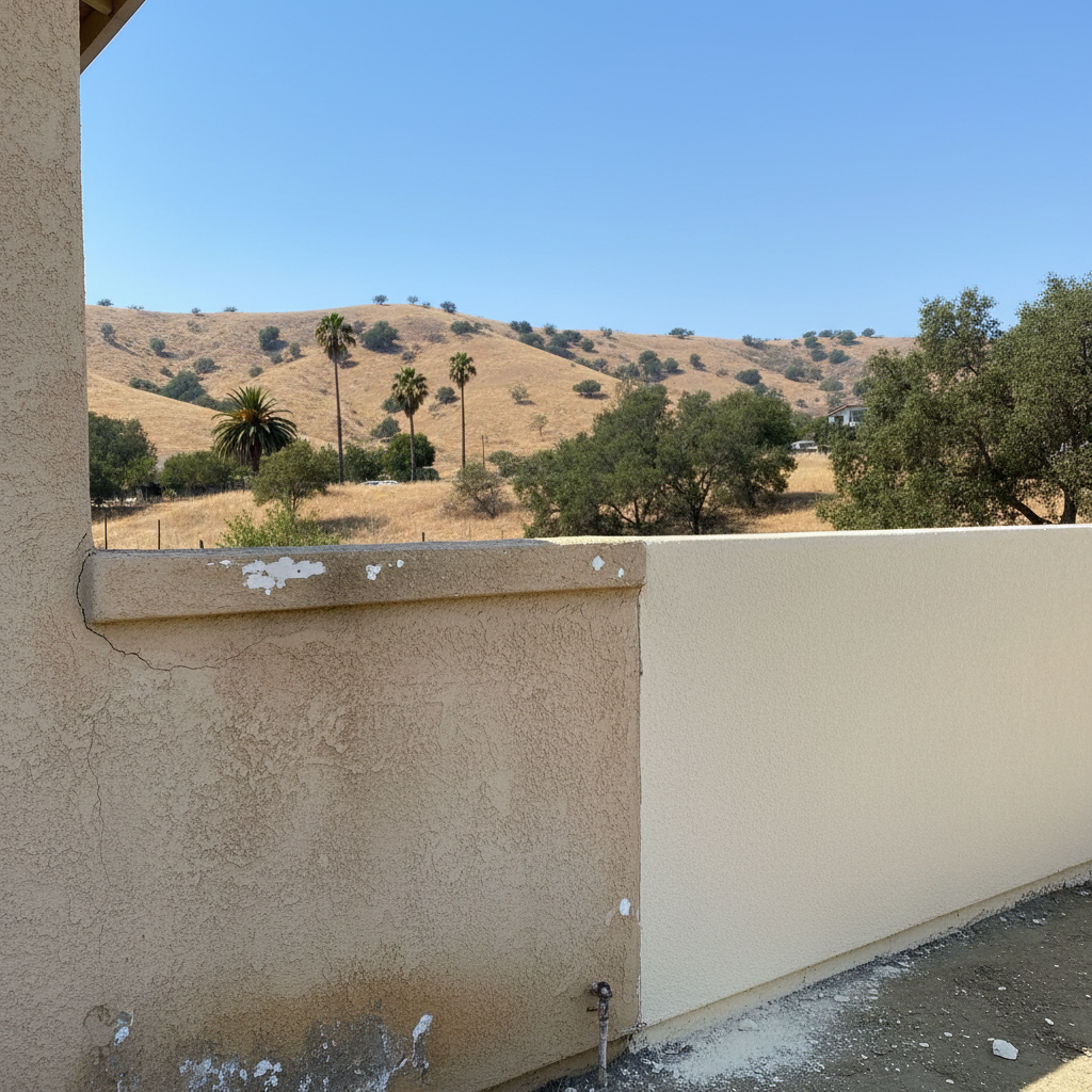 Completed stucco replacement work at a residential property in Simi Valley, CA
