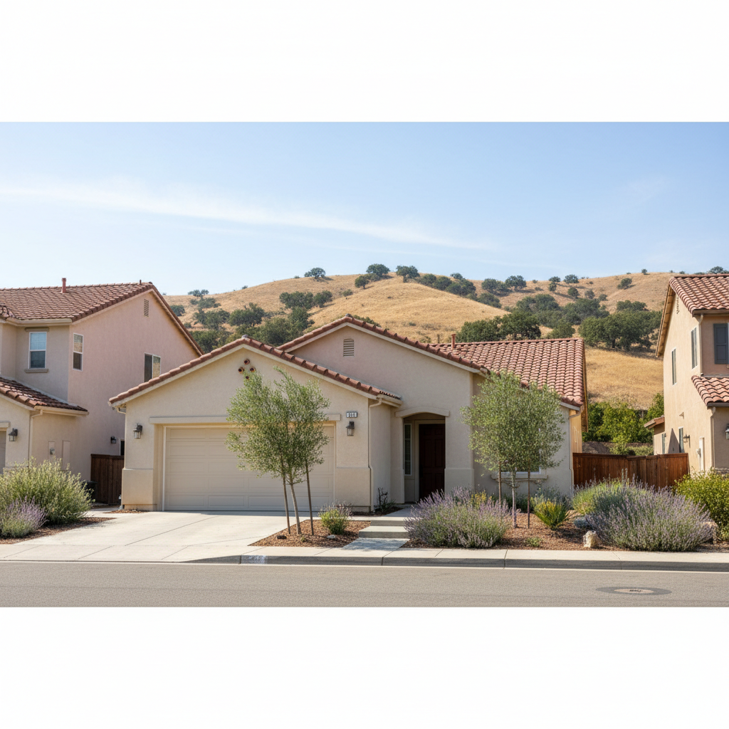 Completed stucco repair work at a residential property in Simi Valley, CA