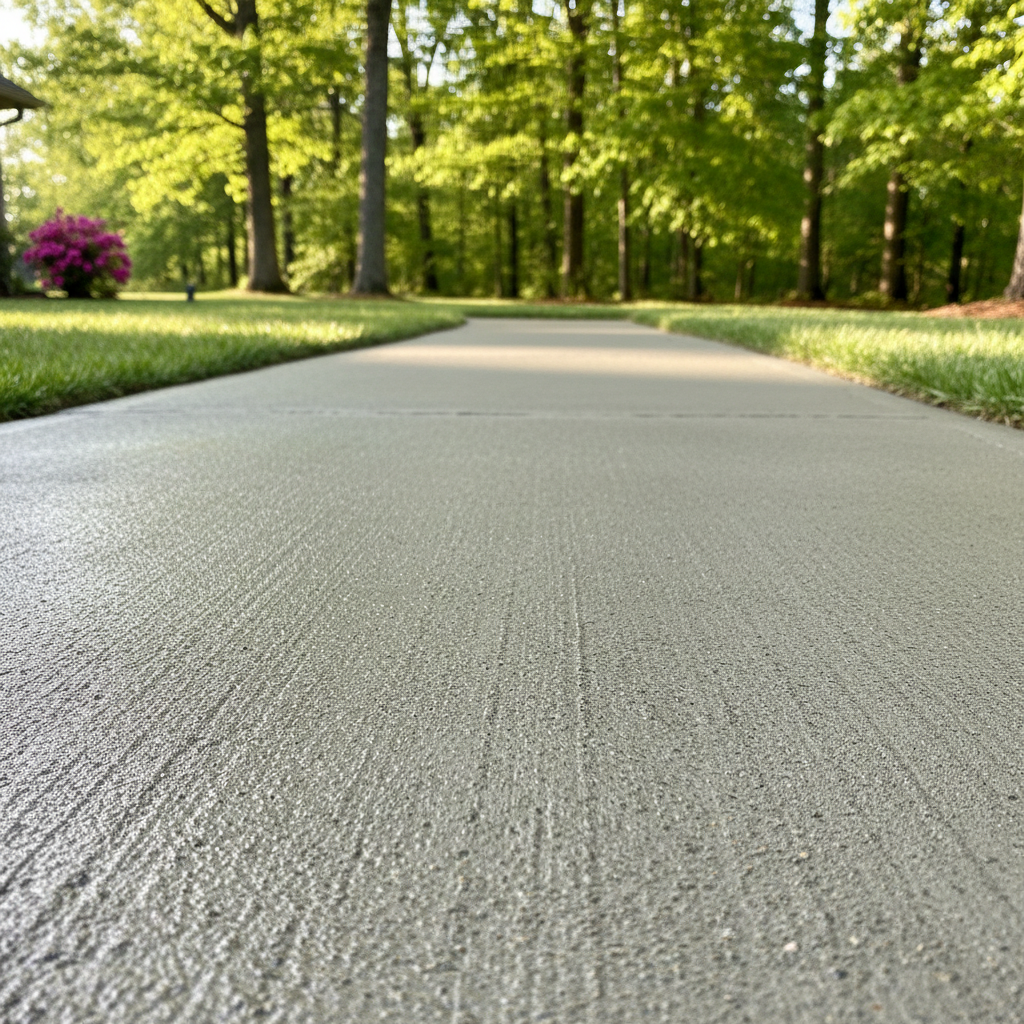 Completed concrete sidewalks work at a residential property in Albertville, AL