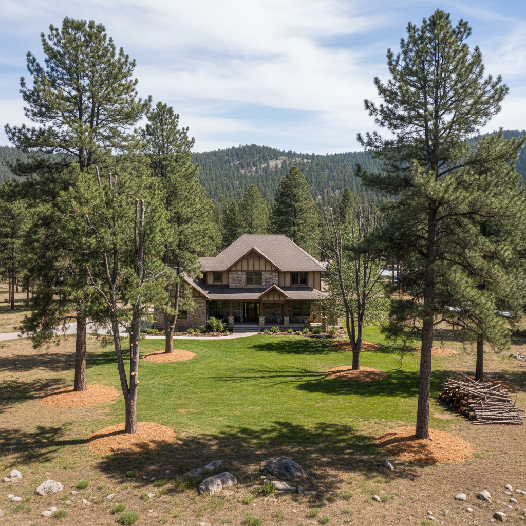 Completed tree health & care work at a residential property in Hot Springs, SD