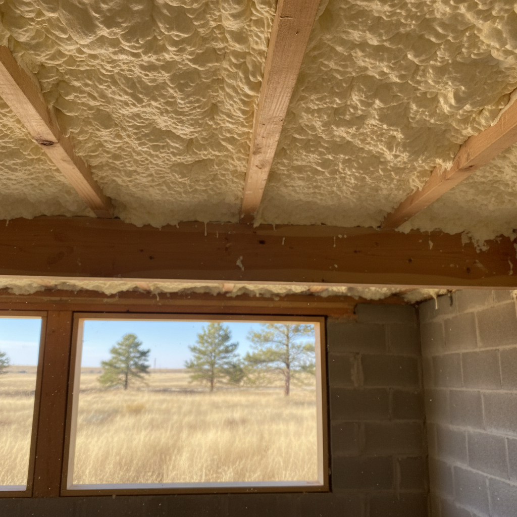 Completed closed cell spray foam work at a residential property in Sturgis, SD
