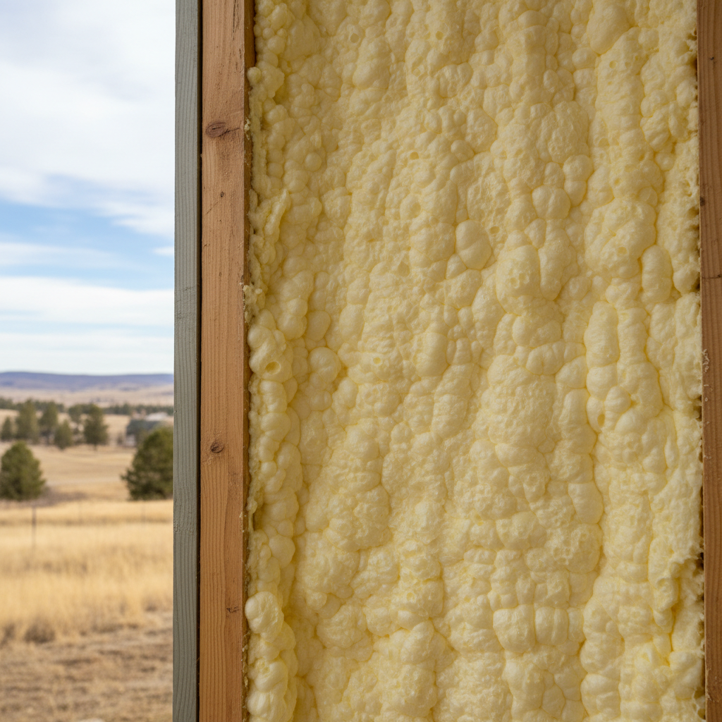 Completed closed cell spray foam work at a residential property in Box Elder, SD
