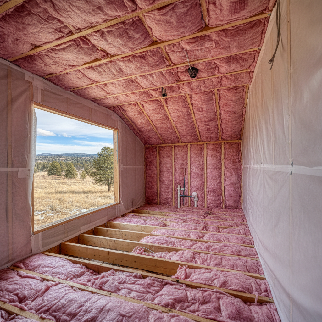 Completed batt insulation installation work at a residential property in Rapid City, SD
