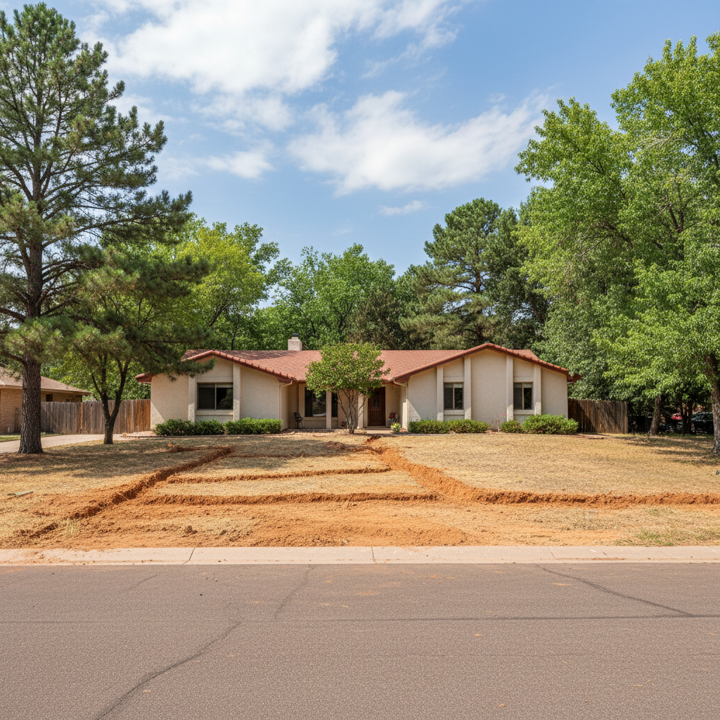 Completed trenching work at a residential property in Prescott, AZ