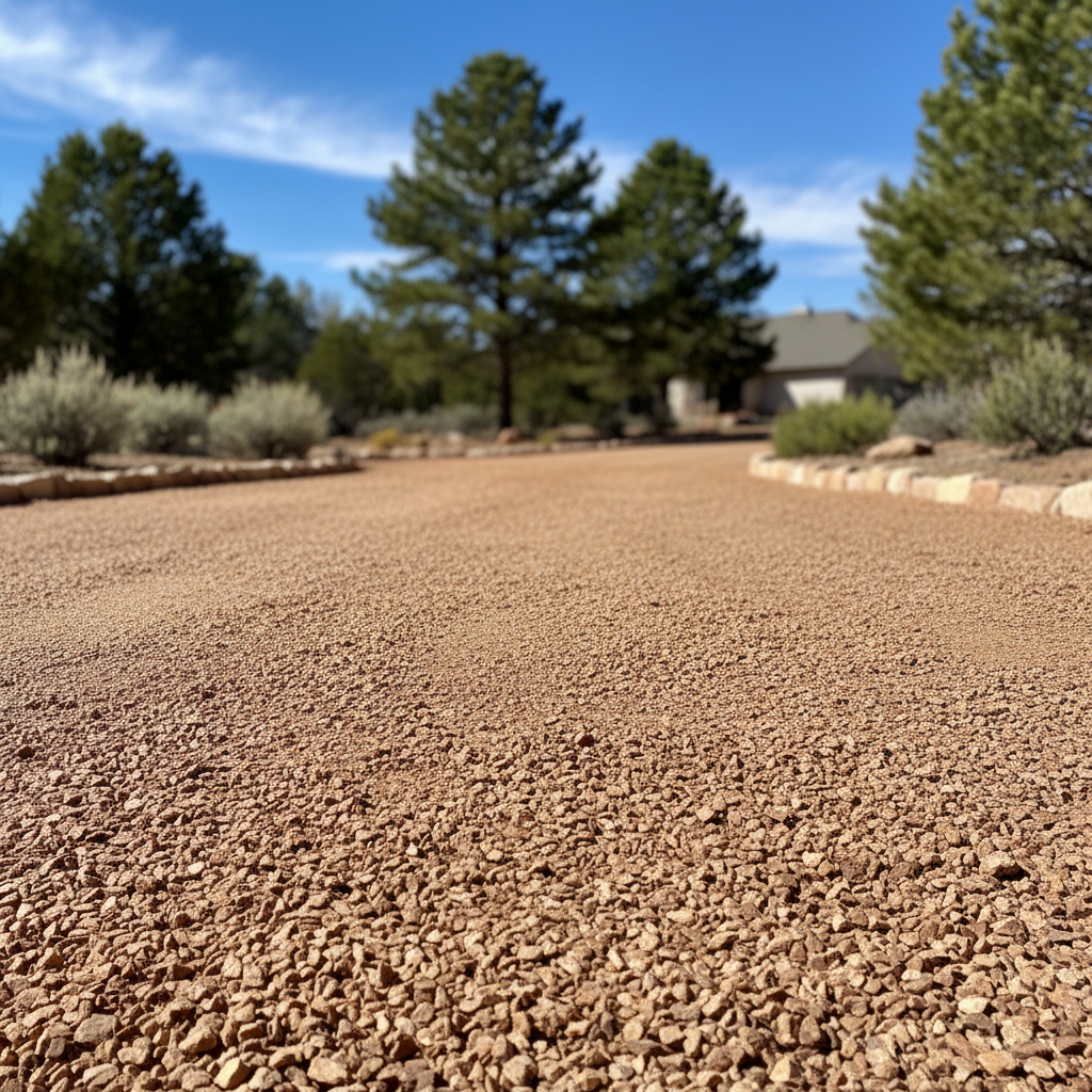 Completed driveway grading work at a residential property in Prescott, AZ