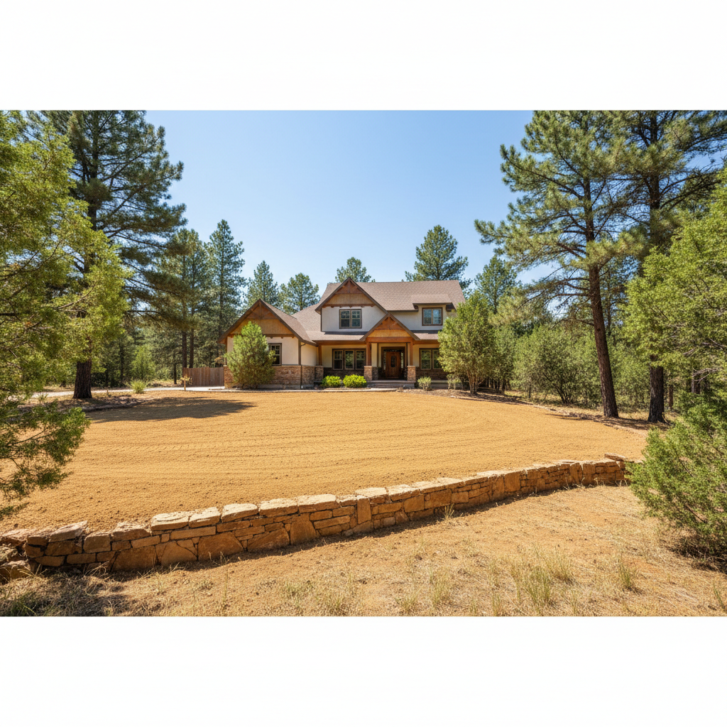 Completed grading and leveling work at a residential property in Flagstaff, AZ