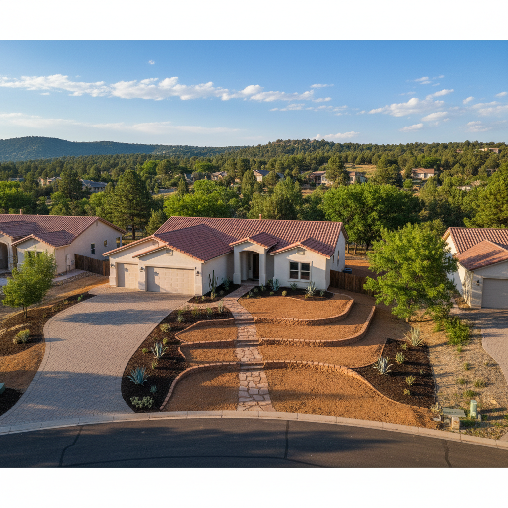 Completed site excavation work at a residential property in Prescott, AZ