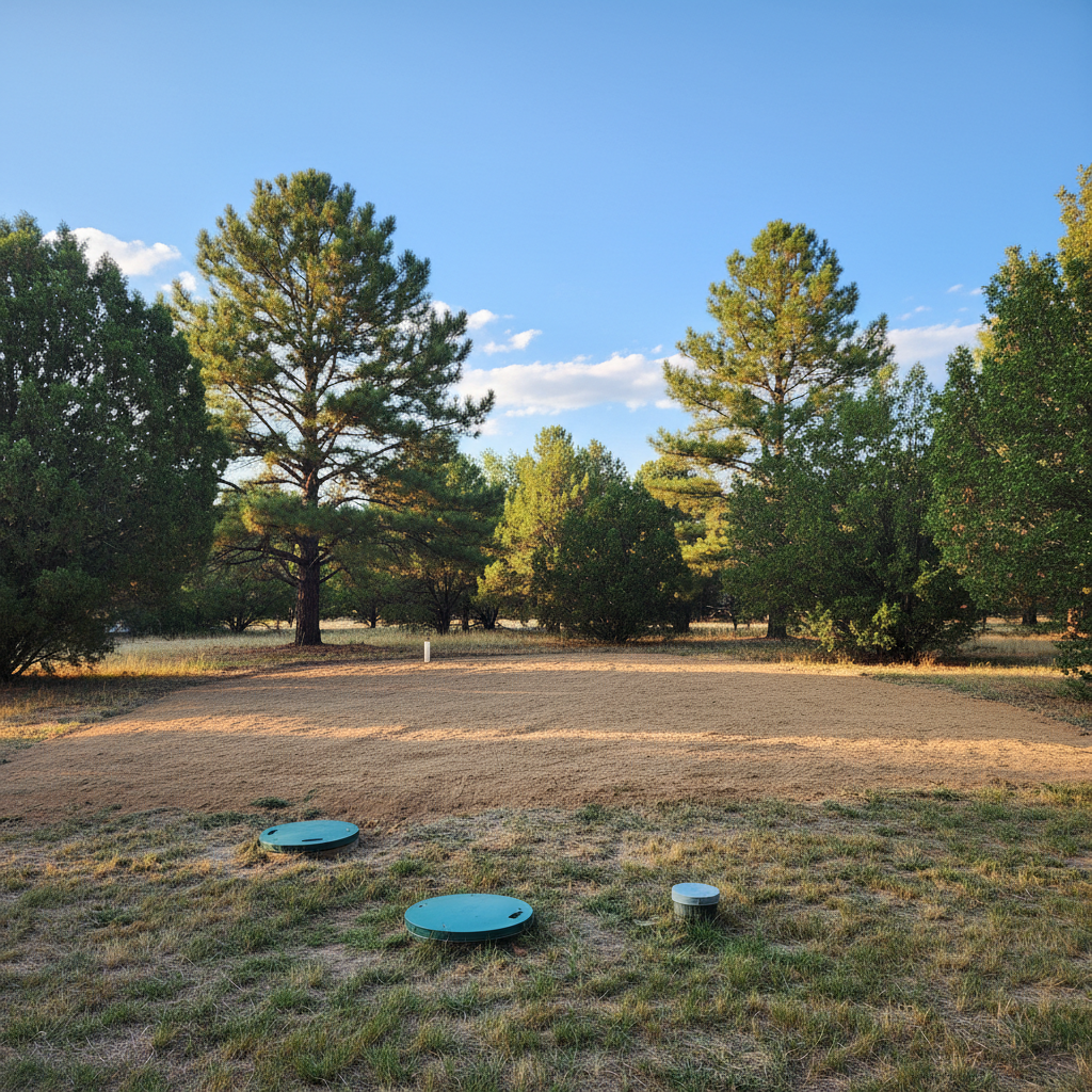 Completed septic excavation work at a residential property in Prescott, AZ