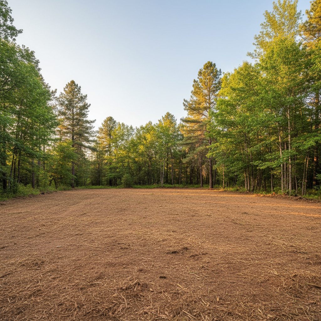 Completed land clearing work at a residential property in Flagstaff, AZ