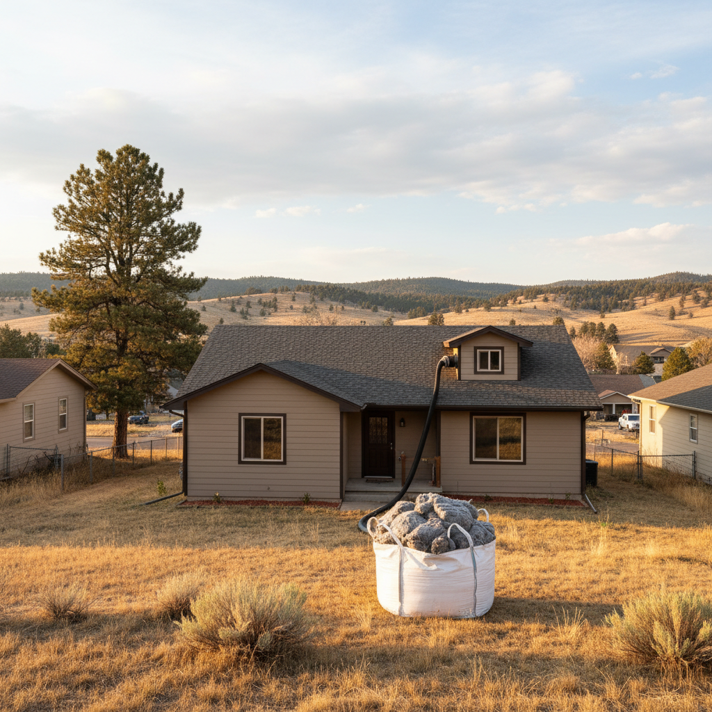 Completed insulation removal work at a residential property in Sturgis, SD