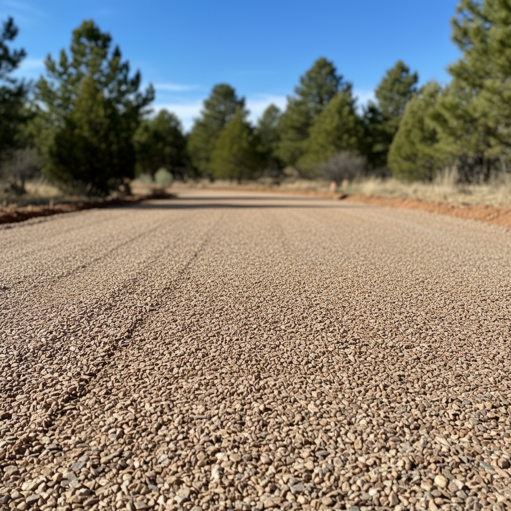 Completed driveway grading work at a residential property in Prescott, AZ