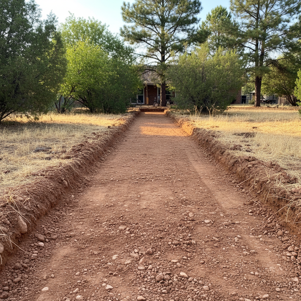Completed trenching work at a residential property in Payson, AZ