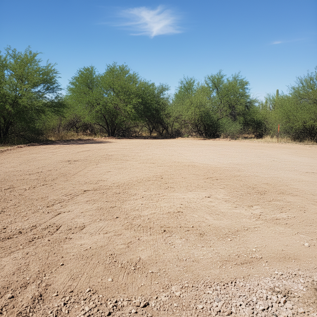 Completed land clearing work at a residential property in Kingman, AZ