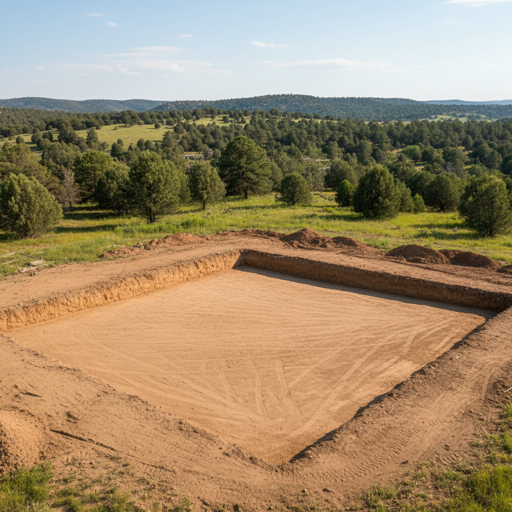 Completed foundation excavation work at a residential property in Prescott Valley, AZ