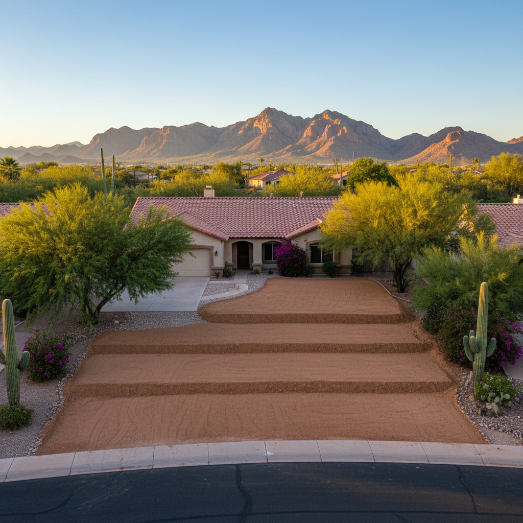 Completed grading and leveling work at a residential property in Kingman, AZ