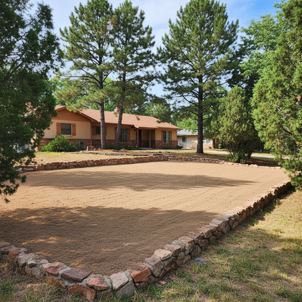 Completed grading and leveling work at a residential property in Payson, AZ