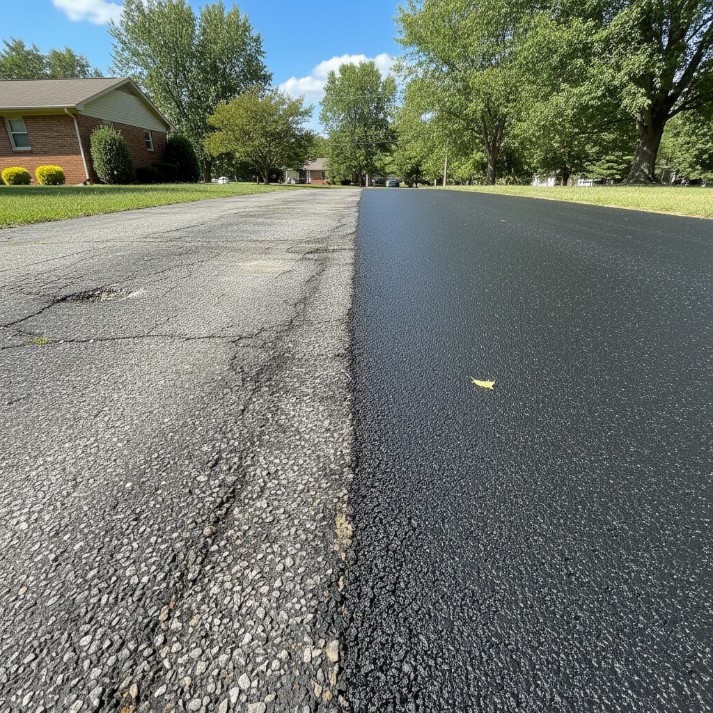 Completed residential asphalt work at a residential property in Bowling Green, KY