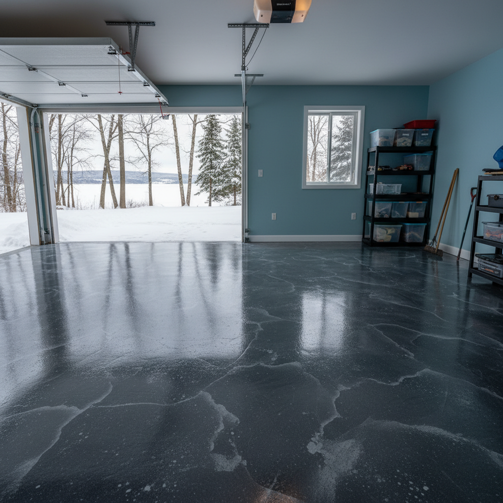 Completed decorative concrete coatings work at a residential property in Duluth, MN