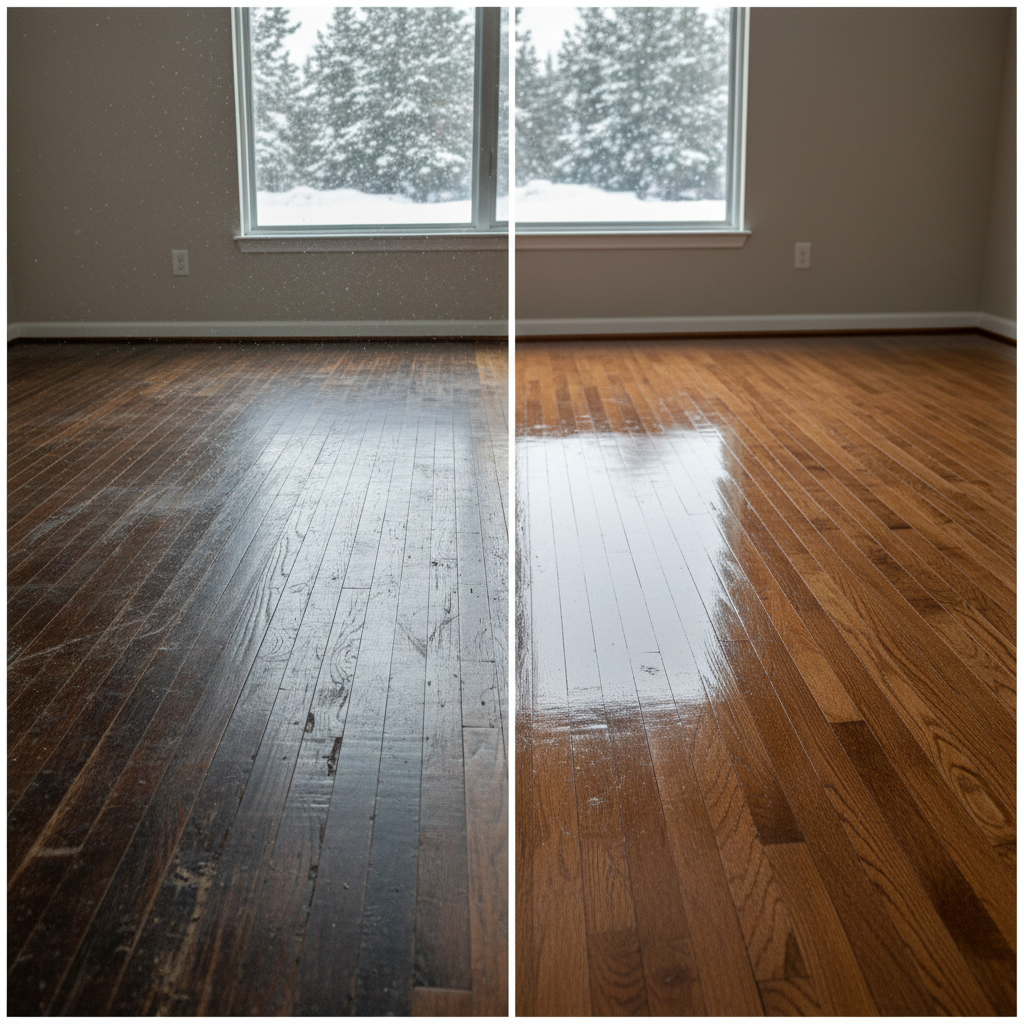 Completed residential floor coatings work at a residential property in Duluth, MN