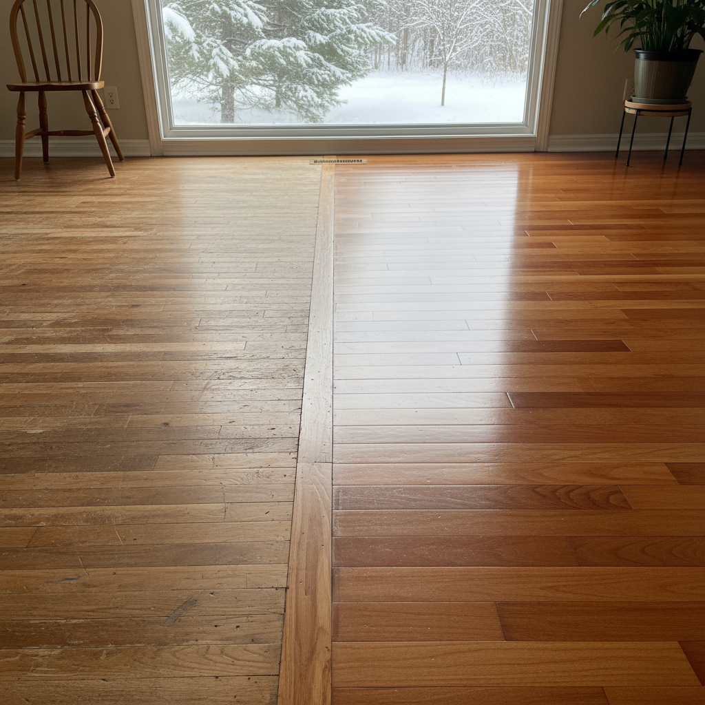 Completed residential floor coatings work at a residential property in Cloquet, MN